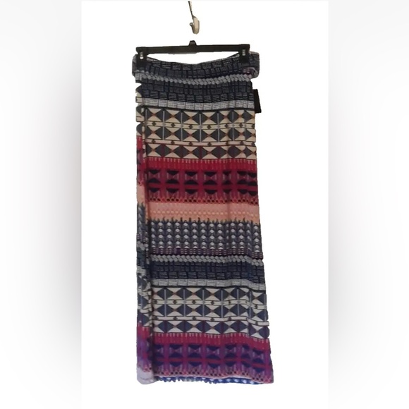 NEW Stooch Maxi Skirt Women Large Multiple Color Geometric Pull On Waist - Picture 1 of 6